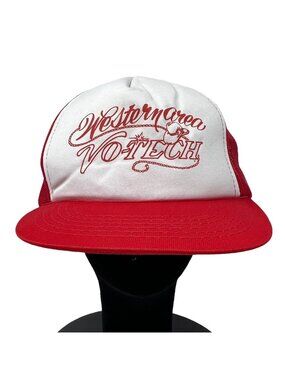 Western Area Vo-Tech‎ Vintage Mesh Back Trucker Snapback Hat Cap Hanes Headwear
